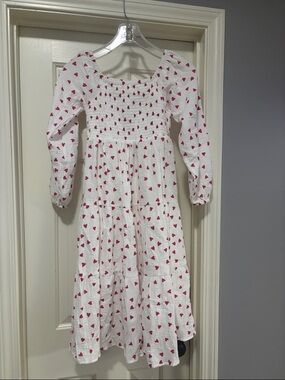 Girls dress with hearts